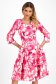 Rochie din stofa elastica in clos cu buzunare laterale si imprimeu digital - StarShinerS 1 - StarShinerS.ro