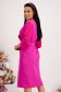 Fuchsia dress elastic cloth accessorized with belt wrap over front 2 - StarShinerS.com