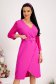 Fuchsia dress elastic cloth accessorized with belt wrap over front 1 - StarShinerS.com