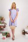 - StarShinerS purple dress crepe short cut loose fit with ruffled sleeves 5 - StarShinerS.com