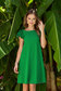 Rochie din crep verde scurta cu croi larg si volanase la maneca - StarShinerS 1 - StarShinerS.ro