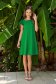 Rochie din crep verde scurta cu croi larg si volanase la maneca - StarShinerS 5 - StarShinerS.ro