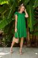 Rochie din crep verde scurta cu croi larg si volanase la maneca - StarShinerS 4 - StarShinerS.ro