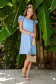 - StarShinerS blue dress crepe short cut loose fit with ruffled sleeves 6 - StarShinerS.com