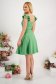 Dress - StarShinerS lightgreen short cut cloth with ruffle details thin fabric cloche 4 - StarShinerS.com