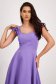 Short purple elastic thin fabric dress with ruffles on the shoulders - StarShinerS 4 - StarShinerS.com