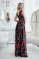 Dress with floral print cloche slit taffeta 2 - StarShinerS.com
