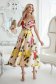 Beige Taffeta Midi Dress in A-line with Bare Shoulders - Artista 1 - StarShinerS.com