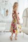 Beige Taffeta Midi Dress in A-line with Bare Shoulders - Artista 2 - StarShinerS.com