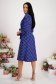 Dress elastic cloth midi cloche lateral pockets wrap over front 4 - StarShinerS.com