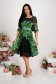 Dress cloche pleated from veil fabric accessorized with belt 5 - StarShinerS.com