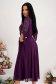 Purple dress midi cloche from veil fabric with pearls strass 2 - StarShinerS.com