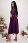 Purple dress midi cloche from veil fabric with pearls strass 4 - StarShinerS.com