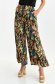 Trousers light material flared high waisted lateral pockets 2 - StarShinerS.com