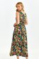 Dress cloche with elastic waist light material slit midi 3 - StarShinerS.com