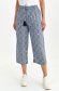 Blue trousers light material flared lateral pockets is fastened around the waist with a ribbon 2 - StarShinerS.com