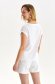 White t-shirt cotton loose fit with rounded cleavage 3 - StarShinerS.com