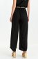 Black trousers flared high waisted thin fabric lateral pockets 3 - StarShinerS.com