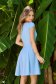 Rochie din crep albastru-deschis scurta in clos cu decolteu patratos - StarShinerS 2 - StarShinerS.ro