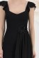 Rochie din crep neagra tip creion cu decolteu adanc si suprapunere cu voal - StarShinerS 6 - StarShinerS.ro