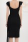Rochie din crep neagra tip creion cu decolteu adanc si suprapunere cu voal - StarShinerS 5 - StarShinerS.ro