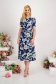 - StarShinerS dress georgette midi a-line with floral print 3 - StarShinerS.com
