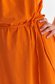 Orange dress short cut loose fit accessorized with tied waistband naked shoulders light material 6 - StarShinerS.com