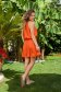 Orange dress thin fabric short cut cloche with elastic waist 5 - StarShinerS.com