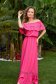 Rochie din material fluid roz in clos cu elastic in talie pe umeri - Top Secret 3 - StarShinerS.ro