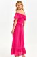 Pink dress light material cloche with elastic waist one shoulder 3 - StarShinerS.com