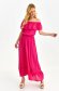 Pink dress light material cloche with elastic waist one shoulder 4 - StarShinerS.com
