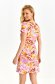 Pink dress short cut loose fit is fastened around the waist with a ribbon light material 3 - StarShinerS.com