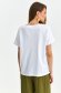 Tricou din bumbac usor elastic alb cu croi larg si imprimeu lateral - Top Secret 3 - StarShinerS.ro