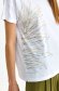 White t-shirt slightly elastic cotton loose fit with print details 4 - StarShinerS.com