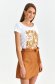 White t-shirt slightly elastic cotton loose fit abstract 1 - StarShinerS.com