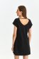 Black dress slightly elastic cotton short cut straight 3 - StarShinerS.com