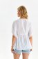 White women`s blouse light material loose fit with butterfly sleeves is fastened around the waist with a ribbon 3 - StarShinerS.com