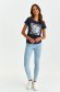 Darkblue t-shirt slightly elastic cotton loose fit abstract 2 - StarShinerS.com