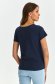 Dark blue t-shirt slightly elastic cotton loose fit abstract 3 - StarShinerS.com