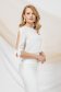 Ivory women`s blouse light material loose fit with cut-out sleeves with pearls 1 - StarShinerS.com