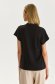 Black women`s blouse thin fabric loose fit with v-neckline 3 - StarShinerS.com