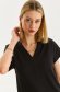 Black women`s blouse thin fabric loose fit with v-neckline 5 - StarShinerS.com