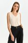 Cream women`s blouse thin fabric loose fit with v-neckline 1 - StarShinerS.com