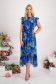 Rochie din voal midi in clos cu elastic in talie si volanase la maneca - StarShinerS 5 - StarShinerS.ro