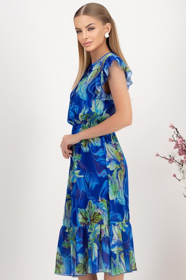 Rochie din voal albastra midi...