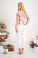 Bluza dama din material fluid cu croi larg si imprimeu floral digital - StarShinerS 4 - StarShinerS.ro