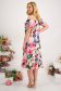 - StarShinerS dress midi a-line thin fabric with floral print 4 - StarShinerS.com