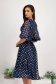 - StarShinerS dress from veil fabric midi cloche with puffed sleeves with flower shaped brestpin 2 - StarShinerS.com