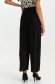 Black trousers thin fabric pleated flared high waisted 3 - StarShinerS.com