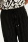 Black trousers thin fabric pleated flared high waisted 5 - StarShinerS.com